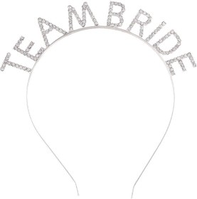 Resim AyrStore Gümüş Kaplama Kristal Taşlı Team Bride Taç 16X17 Cm 