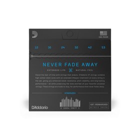 Resim D'Addario XTABR1253 XT 80/20 Bronze Akustik Gitar Teli - Light (12-53) 