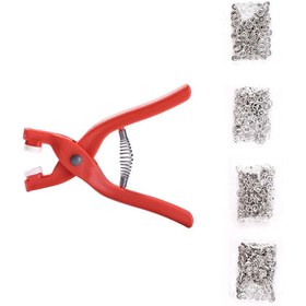 Resim Akkoyunlu home 4 Uçlu Toka,Giyisi,Takma Aleti Metal Çıt Çıt Makinası Dört Kademe Vuruş Plastik Pense 