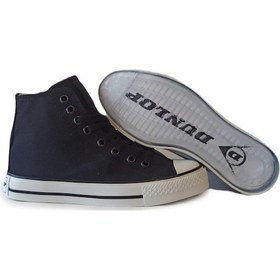 Resim Dunlop Kadın Yazlık Keten Bilekli Sneaker Günlük Spor Ayakkabı 1982 Siyah Siyah 