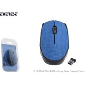 Resim Everest Km-218 Usb Mavi 2.4ghz Kumaş Yüzey Kablosuz Mouse 