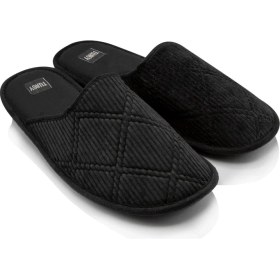 Resim Twigy Erkek Siyah Roger Ev Terliği Tekstil Malzeme ile Konforlu Kullanım Alanı 