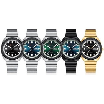 Yingfu Lüks Roma Ölçekli Takvim Hipster Erkek İş Saati Zarif Yuvarlak Parça İzle Hediye Altın - Mavi Altın