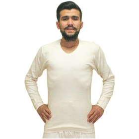 Resim Ceylanoğlu %100 Pamuk Krem Uzun Kol - Üst İçlik - İnterlok -Pamuk Çok Renkli 