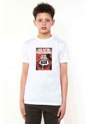 Resim Black Mirror Red Baskılı Unisex Çocuk Beyaz T-Shirt 