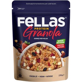 Resim FELLAS Kırmızı Meyveli Granola 270g 