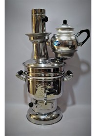 Resim Sözenler Krom Odunlu Kömürlü 4.5 L Piknik Semaver + Özlem 1250 ML Demlik 