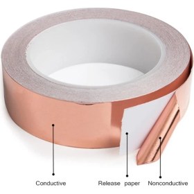 Resim Four Season 20 Mm x 20 Mt Tek Taraflı Iletken Bakır Folyo Kapton Bant Gitar Salyangoz Kovucu 