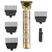 Resim Zhltools Metal Gövdeli Şarjlı T-Bıçak Saç Ense Sakal İşlemeli Tıraş Makinesi 