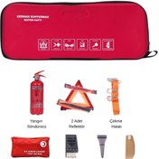 Resim GERMAN KUPFERMAX Araç Muayene Uyumlu 22 Parça Acil Durum ve Profesyonel Trafik Seti ''AB Onaylı ve CE Belgeli'' 