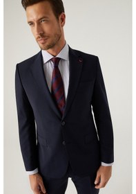 Resim D's Damat Ds Damat Slim Fit Lacivert Yünlü Travel Takim Elbise 4he05ob35577m Lacivert 