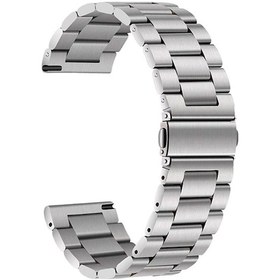 Resim Ensueno Galaxy Uyumlu Watch 46mm Clo- Band-04 22mm Metal Kordon-gümüş 