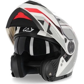 Resim Acerbis Rederwel Motosiklet Kask Gri - Beyaz 