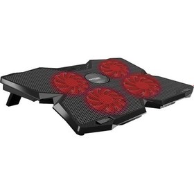 Resim Airbase-3 Siyah - Notebook Laptop Soğutma Standı Sessiz 5 Fan Teknolojili Işıklı 