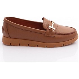 Resim Dgn 5604-6 Kadin Loafer Ayakkabi Taba Floater 