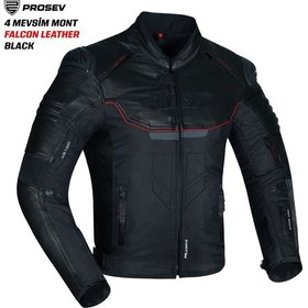 Resim Prosev Falcon Leather 4 Mevsim Mont Dark Black S 