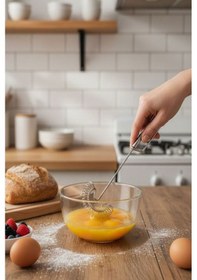 Resim Yeni Nesil Paslanmaz Çelik Çırpıcı, Yumurta Çırpıcı, Kek Çırpıcı, Çelik Çırpıcı Metal 