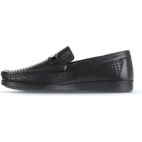 Resim Bueno Shoes Siyah Deri Erkek Loafer 21MA84 