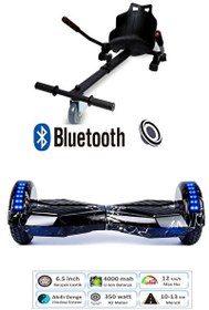 Resim Citymate Smart Balance Elektrikli Kaykay Hoverboard 8.5" Akıllı Dengeli Ledli Bluetooth Hoparlörlü Şimşek 