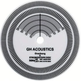 Resim Willowhaven Beyaz Dönüş Hızı Kalibrasyon Stroboskop Diski 33 45 Rpm Ölçekli 
