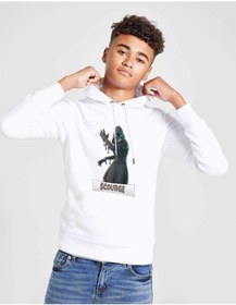 Resim Scourge Fortnite Baskılı Unisex Çocuk Kapüşonlu Beyaz Sweatshirt Beyaz 