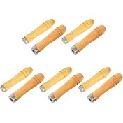 Resim Güçlü Metal Yakalı Ahşap Dosya Sapı 10 Adet (Yurt Dışından) 