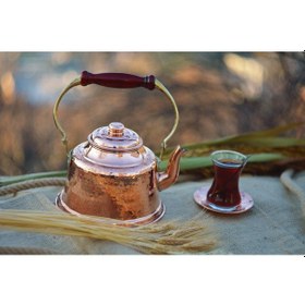 Resim Bakır Maraş Demlik Bakır Renk Parlak Bakır 