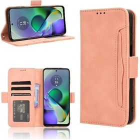 Resim Motorola Moto G54 Power Kılıfı Deri Cüzdan Kapak Manyetik Kapanış Ayarlanabilir Çıkarılabilir Kartlık 