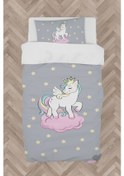 Resim Mekta Home Bebek Ve Çocuk Odası Seksekli Unicorn Desenli Nevresim Takımı 