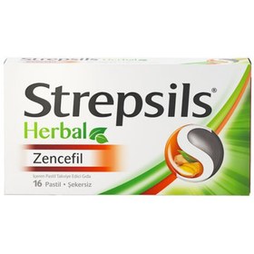 Resim Strepsils Herbal Zencefil Aromalı 16 Pastil 