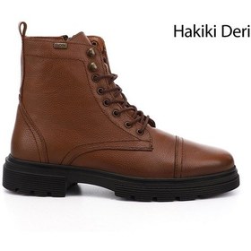 Resim Gönderi(R) Gönderi R Taba Floter Gön Hakiki Deri Fermuarlı Bağcıklı Erkek Postal Bot 81501 Taba Floter 