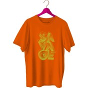 Resim Bluu Savage Sporcu T-Shirt Bisiklet Yaka 