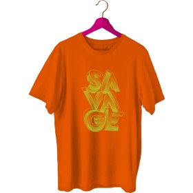Resim Bluu Savage Sporcu T-Shirt Bisiklet Yaka 