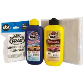 Resim TRAX Sıvı Çizik Alıcı Giderici Sıvı Pasta Cila Muhteşem Set 