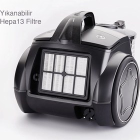 Resim KORKMAZ A902-01 COSMOS PREMIUM ANTRASİT-SİYAH ELEKTRİKLİ SÜPÜRGE Beyaz 