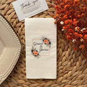 Resim Baskılı Özel Gün Peçetesi | 20 Adet Kişiye Özel Desenli – Düğün, Nişan, Söz ve Davetler İçin 