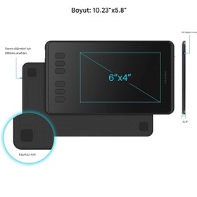 Resim Huion Inspiroy H640p 6.3" X 3.9" 6 Tuş Grafik Tablet Kalem 