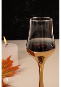 Resim Mest Titanyum 6 Parça Gold Kahve Yanı Su Bardağı Seti - 95 Cc Titanyum Gold 