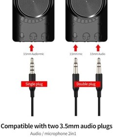 Resim PrimeX Plus PX-GS3 Plextone GS3 Mark II Sanal Gaming 7.1 Kanal USB Ses Kartı, Gaming Ses Kartı PUBG ve Lol Ses Efektleri Dahil, Mikrofon ve 3.5mm Çift Kulaklık Ses Jakı Stereo Ses Kartı Dönüştürücü 