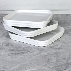 Resim EvimSepette 18x18 Cm Servis Sunum Pasta Tabağı 
