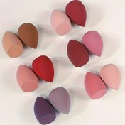 Resim 2 Paket Çok Renkli Makyaj Süngerleri, Su Emici PU Güzellik Blender, Latekssiz, Islak ve Kuru Fondöten Uygulayıcısı, Kusursuz Sıvı, Krem ve Toz İçin, Kokusuz, Tüm Cilt Tipleri İçin Uygun 