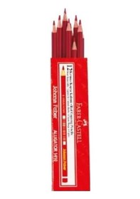 Resim Faber Castell Kurşun Kalem Damla Kırmızı 12 Li Kutu Çok Renkli 