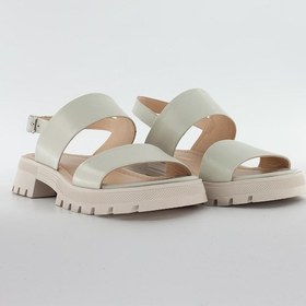 Resim Kemik Deri Kadın Sandalet Bej 