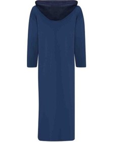 Resim Kapüşonlu Triko Detaylı Düğmeli Denim Kap - İndigo / 2 