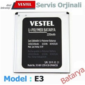 Resim Vestel Uyumlu E3 Batarya 2230Mah Vakumlu Ambalajında 