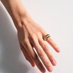 Resim Chubby Vertical Textured Ring - 19 