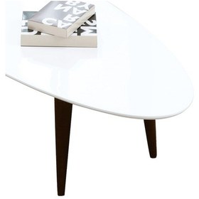 Resim Elips Orta Sehpa Beyaz 