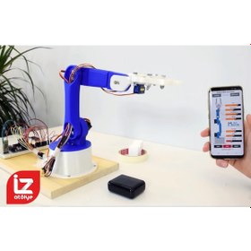 Resim Telefon Kontrollü Büyük Robot Kol Sadece 3D Baskısı 