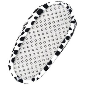 Resim Peluş Tavşan Figürlü Kaymaz Ve Ses Yapmaz Ev Panduf Beyaz - Siyah-beyaz - Siyah Beyaz - Siyah 