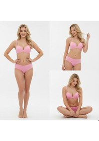 Resim Bonbon Kadın Desteksiz Pembe Rengi Sütyen Külot 2'li Takım Bb2248 Pembe 